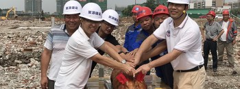 广东聚源建设有限公司承建的“南岸-一号银海”工程项目举行奠基仪式
