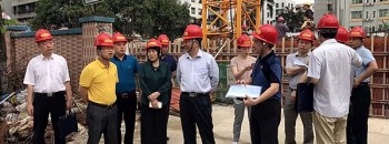 今天省、市两级领导莅临开平市妇幼保健综合大楼建设现场进行调研和指导