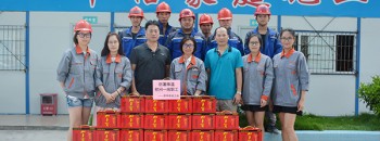 市总工会领导慰问我司的高温一线职员