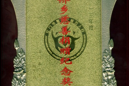 侨乡慈善捐赠纪念奖