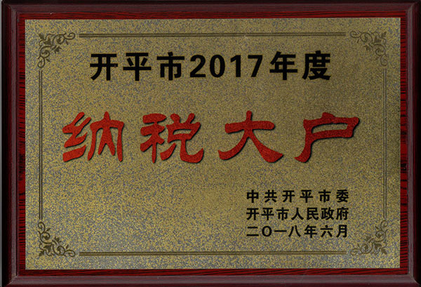 开平市2017年度纳税大户-中共开平委、开平市人民政府2018.6.jpg